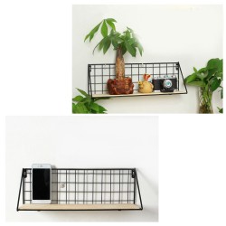 Fashion Wooden Iron Storage Holder Home Storage Shelf Wall Hanging Storage Box Fashion Wooden Iron Storage Holder Home Storage Shelf Wall Hanging Storage Box