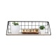 Fashion Wooden Iron Storage Holder Home Storage Shelf Wall Hanging Storage Box