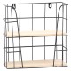 Hand-made Iron Wall Vintage Industrial Style Simple Furniture Double Wall Shelf
