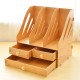 Office Supplies Desktop Storage Box Drawer Type Book Stand Creative Bookshelf Documents and Materials Rack Stationery Shelf Desktop Organizer