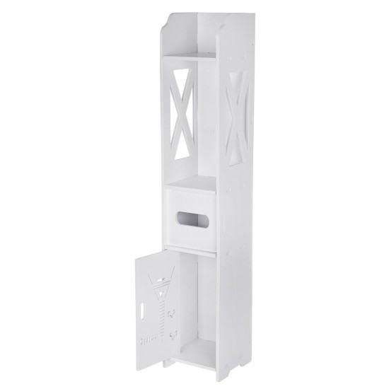 Small Bathroom Toilet Storage Cabinet Waterproof Organizer Standing Rack Shelf