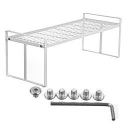 White Standing Rack Kitchen Bathroom Countertop Storage Organizer Shelf Holder White Standing Rack Kitchen Bathroom Countertop Storage Organizer Shelf Holder