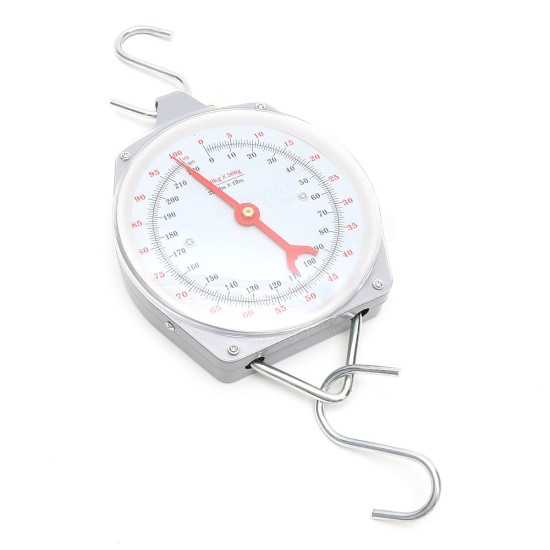 100kg/220lbs Clockface Hanging Scale Weighing Butchering with Hook