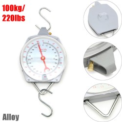 100kg/220lbs Clockface Hanging Scale Weighing Butchering with Hook 100kg/220lbs Clockface Hanging Scale Weighing Butchering with Hook