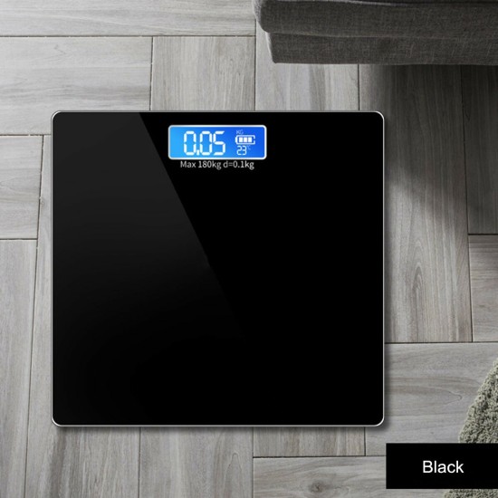 180KG LCD Digital Body Fat Weight Scale Tempered Glass Fitness Health Balance