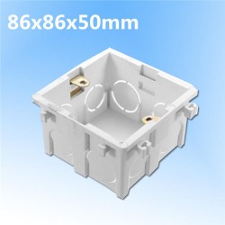 86x86mm Wall Plate Box Universal White Socket Switch Back Cassette 86x86mm Wall Plate Box Universal White Socket Switch Back Cassette