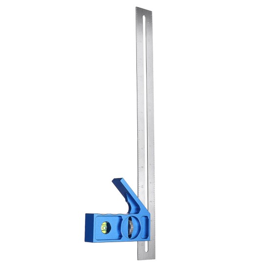 350mm Adjustable Angle Ruler 45 Degree 90 Degree Stopper Metric Scale Aluminum Alloy Stainless Steel Square For Home DIY Woodworking Tools