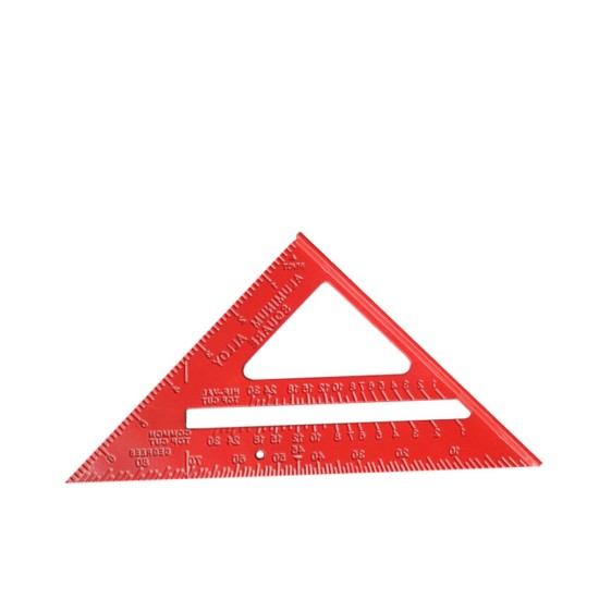 Angle Ruler 7/12 inch Metric Aluminum Alloy Triangular Measuring Ruler Woodwork Speed Square Triangle Angle Protractor