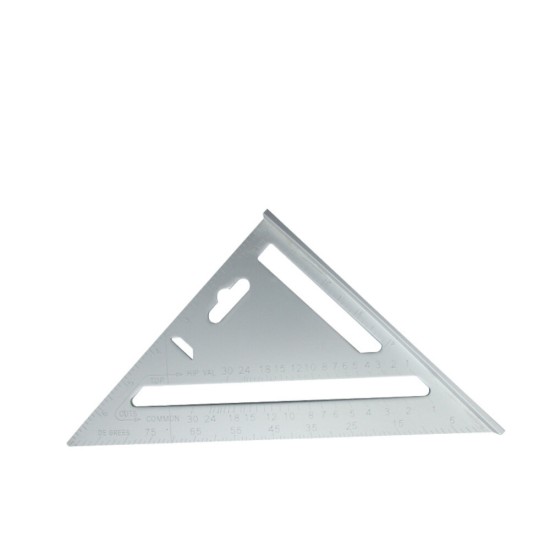 Angle Ruler 7/12 inch Metric Aluminum Alloy Triangular Measuring Ruler Woodwork Speed Square Triangle Angle Protractor