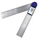 0-200mm Digital Meter Angle Inclinometer Digital Angle Ruler Electron Goniometer Protractor Stainless Steel Angle Finder Measuring Tool