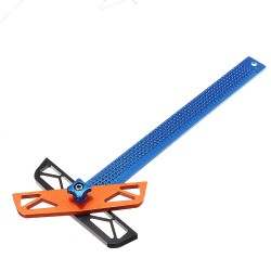 300/400mm Adjustable Angle Woodworking T Ruler Hole Positioning Crossed Marking Gauge Scriber Measuring Tool 300/400mm Adjustable Angle Woodworking T Ruler Hole Positioning Crossed Marking Gauge Scriber Measuring Tool