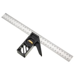 Adjustable 300mm Aluminum Alloy Combination Square 45 90 Degree Angle Scriber Steel Ruler Woodworking Line Locator Ruler DIY Carpenter Measuring Tool Adjustable 300mm Aluminum Alloy Combination Square 45 90 Degree Angle Scriber Steel Ruler Woodworking Line Locator Ruler DIY Carpenter Measuring Tool