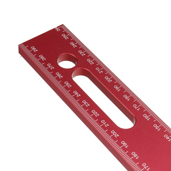 300x200mm Aluminum Alloy Precision Woodworking Square Right Angle Ruler with Base