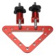 2 Set Metric/Imperial 45/90 ° 120mmx120mm Aluminum Alloy Woodworking Positioning Ruler Set Installation Fixing Clip Clamping Square Measuring Tool