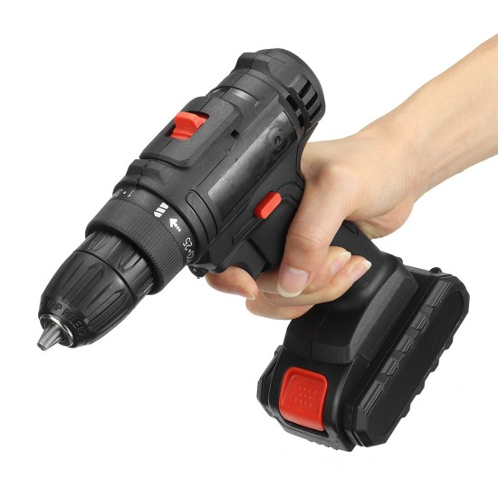 21V 2 Speed Household Lithium Battery Cordless Drill Driver Power Drill Electric Drill With Battery