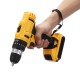 21V Cordless Drill Driver 18+3 Torque Multi-functional Household Electric Screwdriver W/ 1500mAh Li-ion Battery