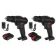 48V 1500W Electric Drill 28N.m 25 Gears LED Light Screwdriver Power Tool W/ 1PC/2PCS Battery