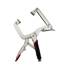 2-In-1 Vigorous Pliers Diagonal Hole Pliers C- Clamp 4-Point Locking Plier With Swivel Pads 2-In-1 Vigorous Pliers Diagonal Hole Pliers C- Clamp 4-Point Locking Plier With Swivel Pads