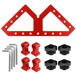 200x200MM Aluminum Alloy W Shaped Auxiliary Fixture Splicing Board Table Apron Clamping Square Woodworking Right Angle Clamps Positioning Fixed Clip 200x200MM Aluminum Alloy W Shaped Auxiliary Fixture Splicing Board Table Apron Clamping Square Woodworking Right Angle Clamps Positioning Fixed Clip