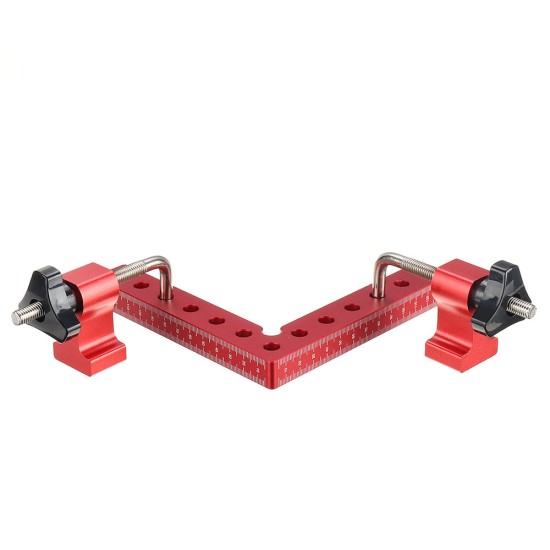 100/120/140mm Two Side Metric Scale Woodworking Precision Clamping Square L-Shaped Auxiliary Fixture Splicing Board Positioning Panel Fixed Clip