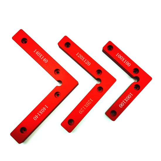 Aluminum 90 Degree Precision Positioning L Squares Block 100/120/140mm Positioning Right Angle Ruler Clamping Measure Tools