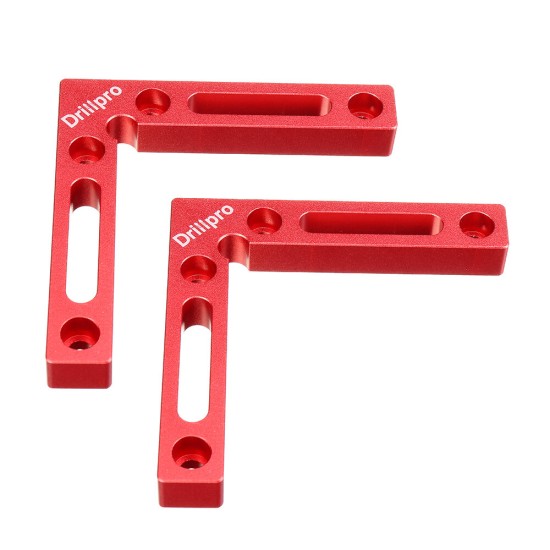 DP-WD3 2Pcs Woodworking Precision Clamping Square L Shape Auxiliary Fixture Machinist with Metricinch Scale Right Angle Positioning Ruler Clamp