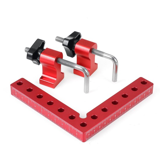 Woodworking Precision Clamping Square L-Shaped Auxiliary Fixture Splicing Board Positioning Panel Fixed Clip Carpenter Square Ruler Woodworking Tool