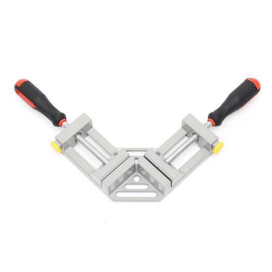 Double Handle Woodworking Clamp 90 Degree Right Angle Clip Woodworking Jig Quick Corner Clamp with TPR Handle