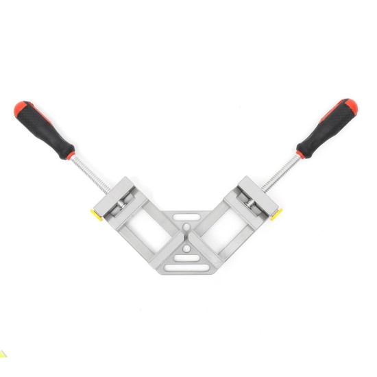 Double Handle Woodworking Clamp 90 Degree Right Angle Clip Woodworking Jig Quick Corner Clamp with TPR Handle