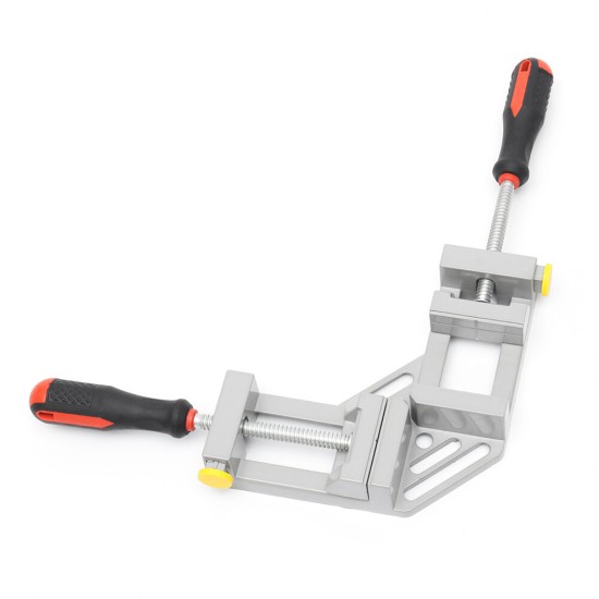 Double Handle Woodworking Clamp 90 Degree Right Angle Clip Woodworking Jig Quick Corner Clamp with TPR Handle