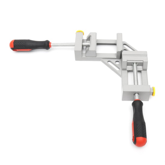 Double Handle Woodworking Clamp 90 Degree Right Angle Clip Woodworking Jig Quick Corner Clamp with TPR Handle