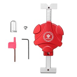 Aluminum Alloy Auto-Adjust In-Line Dog Clamp Right Angle Versatile Countoured Dial Adjustable Clamp For MFT Table Desktop Woodworking DIY Tools Aluminum Alloy Auto-Adjust In-Line Dog Clamp Right Angle Versatile Countoured Dial Adjustable Clamp For MFT Table Desktop Woodworking DIY Tools