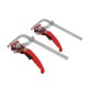 2PCS Alloy Steel Upgrade Quick Ratchet Track Saw Guide Rail Clamp MFT Clamp for MFT Table and Guide Rail System Woodworking Clamp