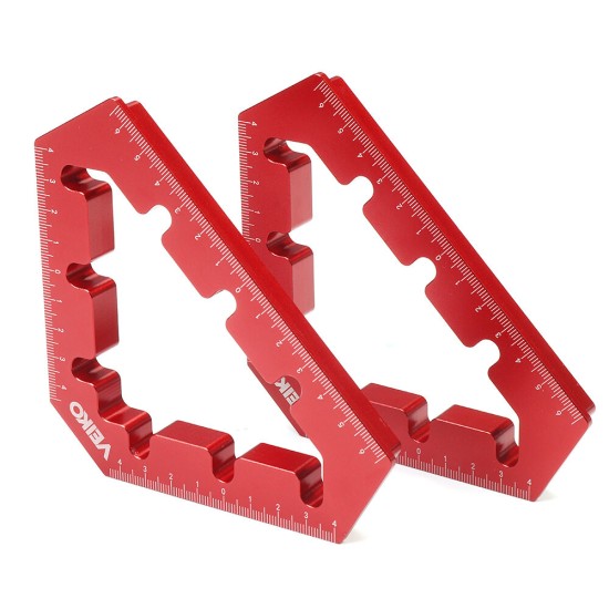 Woodworking 45/90 Degree Right Angle Clamps Aluminum Alloy Positioning Clamping Auxiliary Fixture Splicing Board Panel Fixed Clip Square Ruler