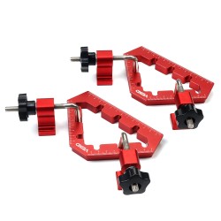 Woodworking 45/90 Degree Right Angle Clamps Aluminum Alloy Positioning Clamping Auxiliary Fixture Splicing Board Panel Fixed Clip Square Ruler Woodworking 45/90 Degree Right Angle Clamps Aluminum Alloy Positioning Clamping Auxiliary Fixture Splicing Board Panel Fixed Clip Square Ruler