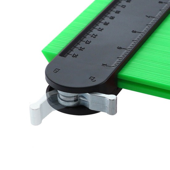 10 Inch Contour Gauge Green Lockable Shape Radial Ruler Profiling Gauge Taking Device