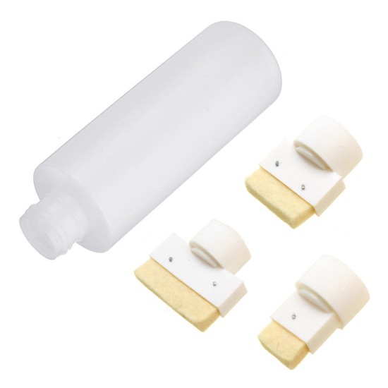 10pcs 120ml Glue Bottle PE Flat Shoulder Plastic Bottle 2/3/5mm Wool Felt Head Plastic Cover