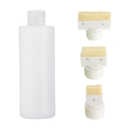 10pcs 120ml Glue Bottle PE Flat Shoulder Plastic Bottle 2/3/5mm Wool Felt Head Plastic Cover