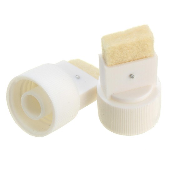 10pcs 120ml Glue Bottle PE Flat Shoulder Plastic Bottle 2/3/5mm Wool Felt Head Plastic Cover