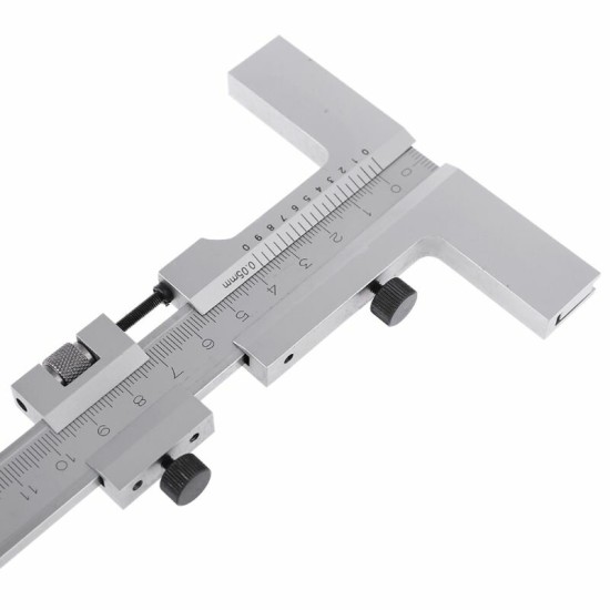 160/250/300/400/500mm T-Type Vernier Caliper Scraper Bridge Tool 0.05mm Fine Adjustment Carbon Steel Ruler Measuring Tool