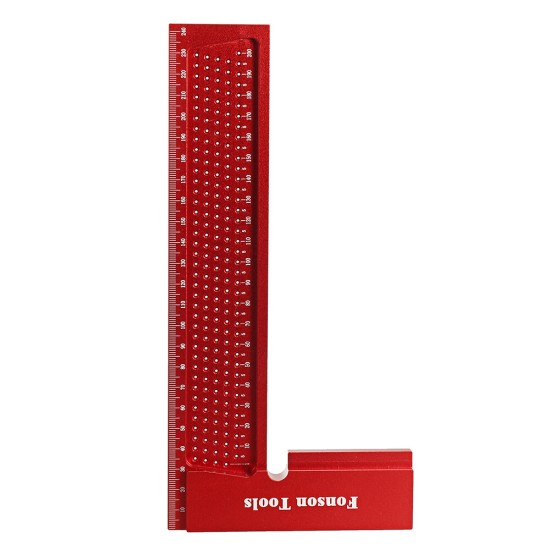 200mm 8 Inch Aluminum Alloy Precision L Square Speed Hole Positioning Marking Ruler Woodworking Scriber