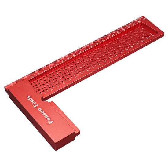 200mm 8 Inch Aluminum Alloy Precision L Square Speed Hole Positioning Marking Ruler Woodworking Scriber