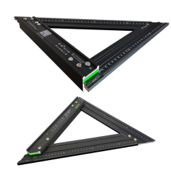 7 Inch Aluminum Alloy Triangle Ruler Angle Protractor Miter Speed 90° Square Measuring Ruler Metric Imperial For Woodworking Tool 7 Inch Aluminum Alloy Triangle Ruler Angle Protractor Miter Speed 90° Square Measuring Ruler Metric Imperial For Woodworking Tool