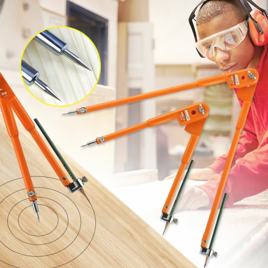 90/150cm Diameter Drawing Measure Gauge Distance Compass Woodworking Craft Design Layout Tool