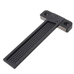 Black Aluminium Alloy T-160 Hole Positioning Measuring Ruler 160mm Metric T Ruler Woodworking Precision Crossed Marking Scriber Black Aluminium Alloy T-160 Hole Positioning Measuring Ruler 160mm Metric T Ruler Woodworking Precision Crossed Marking Scriber