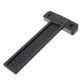 Black Aluminium Alloy T-160 Hole Positioning Measuring Ruler 160mm Metric T Ruler Woodworking Precision Crossed Marking Scriber