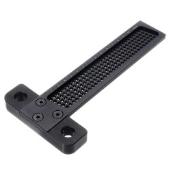 Black Aluminium Alloy T-160 Hole Positioning Measuring Ruler 160mm Metric T Ruler Woodworking Precision Crossed Marking Scriber Black Aluminium Alloy T-160 Hole Positioning Measuring Ruler 160mm Metric T Ruler Woodworking Precision Crossed Marking Scriber