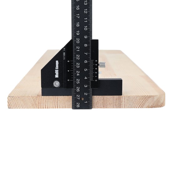Multifunction Inch and MM Woodworking Scriber Gauge Aluminum Measuring Marking Framing Ruler Tool for Carpentry