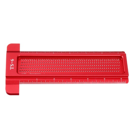 Aluminium Alloy TS 3 to 8 Inch Hole Positioning Measuring Ruler Precision Marking T Ruler Scriber Ruler Woodworking Tool