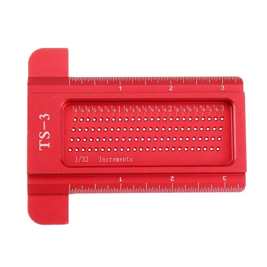 Aluminium Alloy TS 3 to 8 Inch Hole Positioning Measuring Ruler Precision Marking T Ruler Scriber Ruler Woodworking Tool